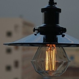 مصباح معلق معدني من الكروم الريفي