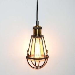 مصباح LOFT مصباح معلق عتيق من Edison Light أسود من الحديد المعدني مع عاكس ضوء على شكل مستودع للإضاءة