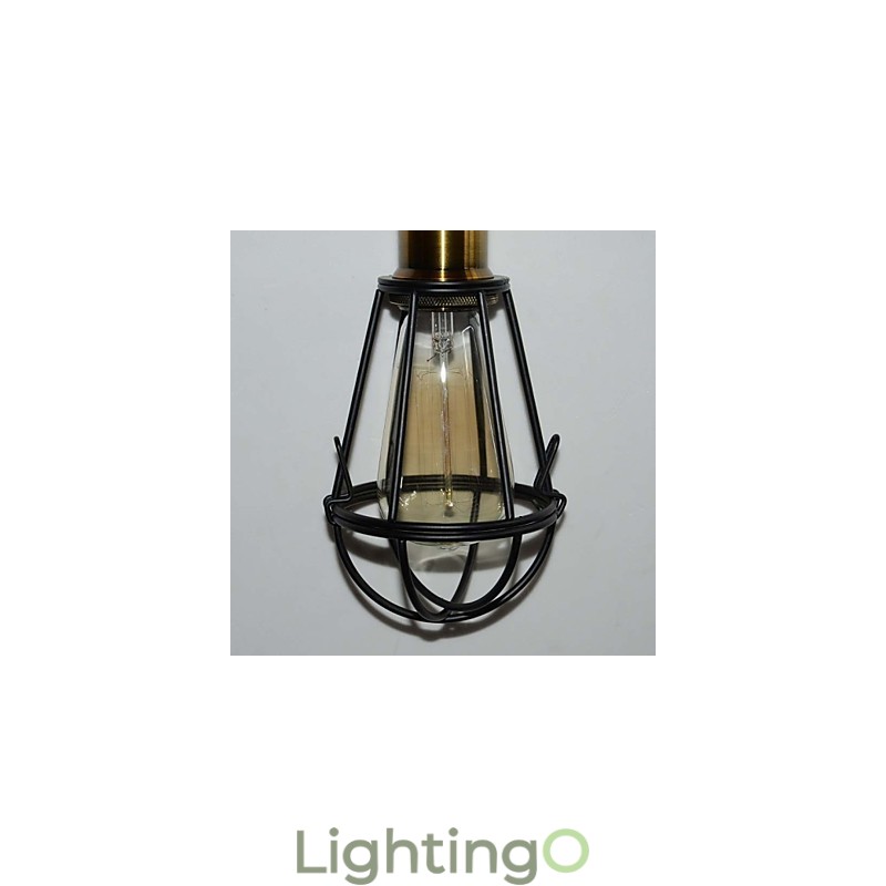 مصباح LOFT مصباح معلق عتيق من Edison Light أسود من الحديد المعدني مع عاكس ضوء على شكل مستودع للإضاءة