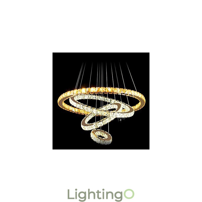 مصابيح معلقة، إضاءة سقف، إضاءة ثريا، حلقات دائرية، حلقات كبيرة، كريستال كهرماني وكريستال شفاف آخر