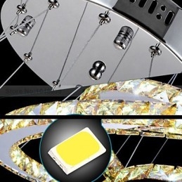 مصابيح معلقة، إضاءة سقف، إضاءة ثريا، حلقات دائرية، حلقات كبيرة، كريستال كهرماني وكريستال شفاف آخر