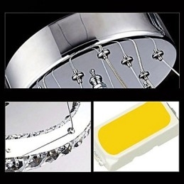 مصابيح معلقة، إضاءة سقف، إضاءة ثريا، حلقات دائرية، حلقات كبيرة، كريستال كهرماني وكريستال شفاف آخر