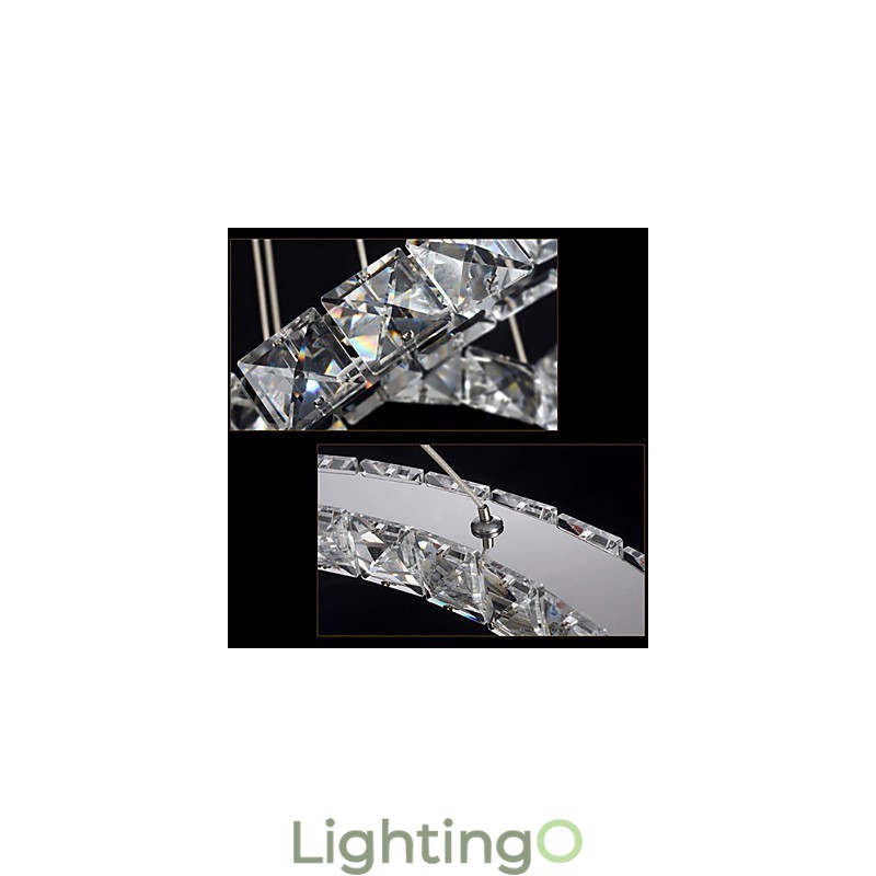 مصابيح معلقة، إضاءة سقف، إضاءة ثريا، حلقات دائرية، حلقات كبيرة، كريستال كهرماني وكريستال شفاف آخر