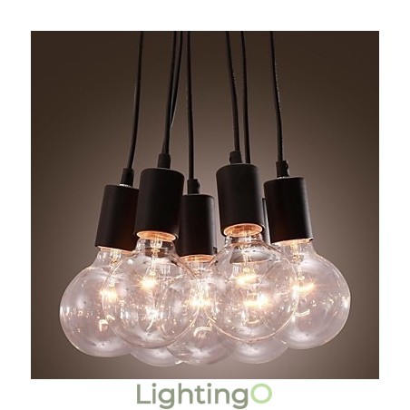 مصباح معلق على شكل كرة زجاجية علوية من طراز Modern Home مزود بـ 7 رؤوس من مصابيح Edison مصباح معلق على شكل كرة زجاجية علوية من طراز Modern Home مزود بـ 7 رؤوس من مصابيح Edison