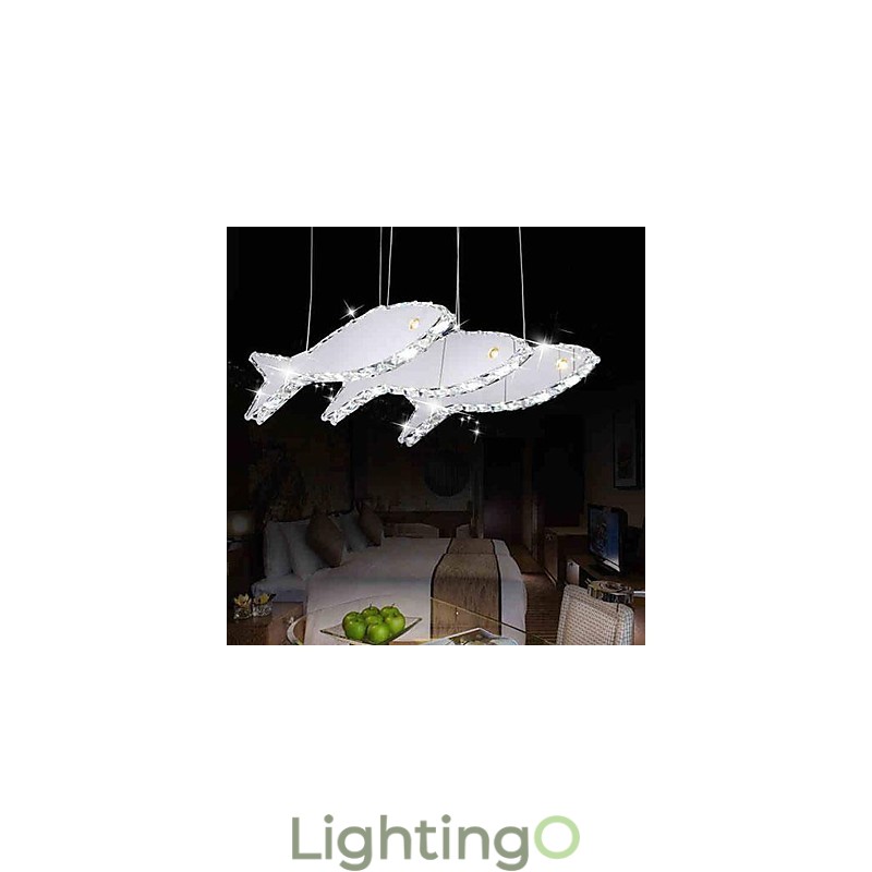 مصباح معلق معدني كريستالي عصري معاصر