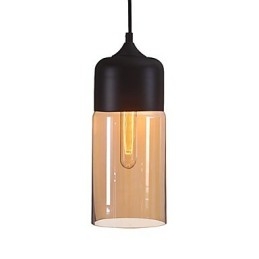مصباح سقف أنيق من WestMenLights بغطاء زجاجة، مصباح معلق زجاجي، مصباح Edison للمنزل