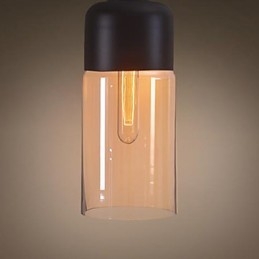 مصباح سقف أنيق من WestMenLights بغطاء زجاجة، مصباح معلق زجاجي، مصباح Edison للمنزل