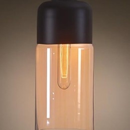 مصباح سقف أنيق من WestMenLights بغطاء زجاجة، مصباح معلق زجاجي، مصباح Edison للمنزل