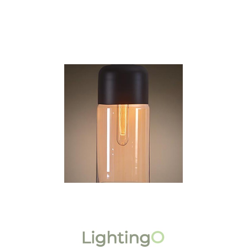 مصباح سقف أنيق من WestMenLights بغطاء زجاجة، مصباح معلق زجاجي، مصباح Edison للمنزل