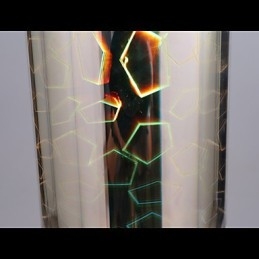 مصباح معلق مطلي بالكروم من Dream Laser محفور بالليزر على شكل حرف L