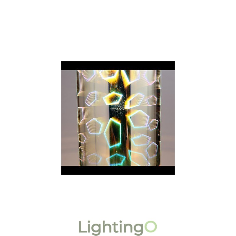 مصباح معلق مطلي بالكروم من Dream Laser محفور بالليزر على شكل حرف L