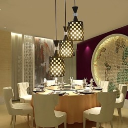 مصباح ثريا حديدي مثقوب بتصميم نورديك