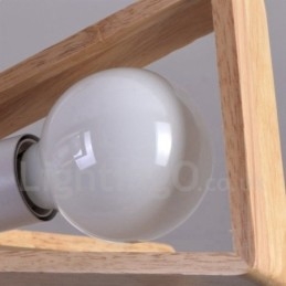 ثريا خشبية ذات طبقة واحدة و8 مصابيح بتصميم عصري حديث