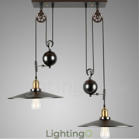 مصباح معلق معدني عتيق من طراز Country Light مكون من 2 ضوء مصباح معلق معدني عتيق من طراز Country Light مكون من 2 ضوء