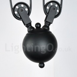 مصباح معلق معدني عتيق من طراز Country Light مكون من 2 ضوء
