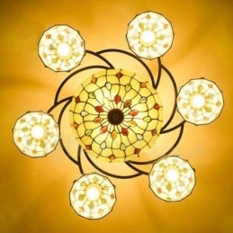 ثريا متكاملة على الطراز المتوسطي مكونة من 9 مصابيح