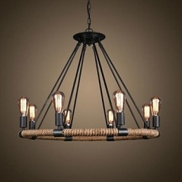 مصباح معلق معدني بتصميم كلاسيكي ريفي على الطراز الريفي الكلاسيكي بتصميم عتيق