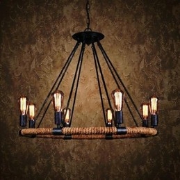 مصباح معلق معدني بتصميم كلاسيكي ريفي على الطراز الريفي الكلاسيكي بتصميم عتيق