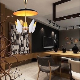 ثريا بخمسة مصابيح بتصميم فني حديث معاصر