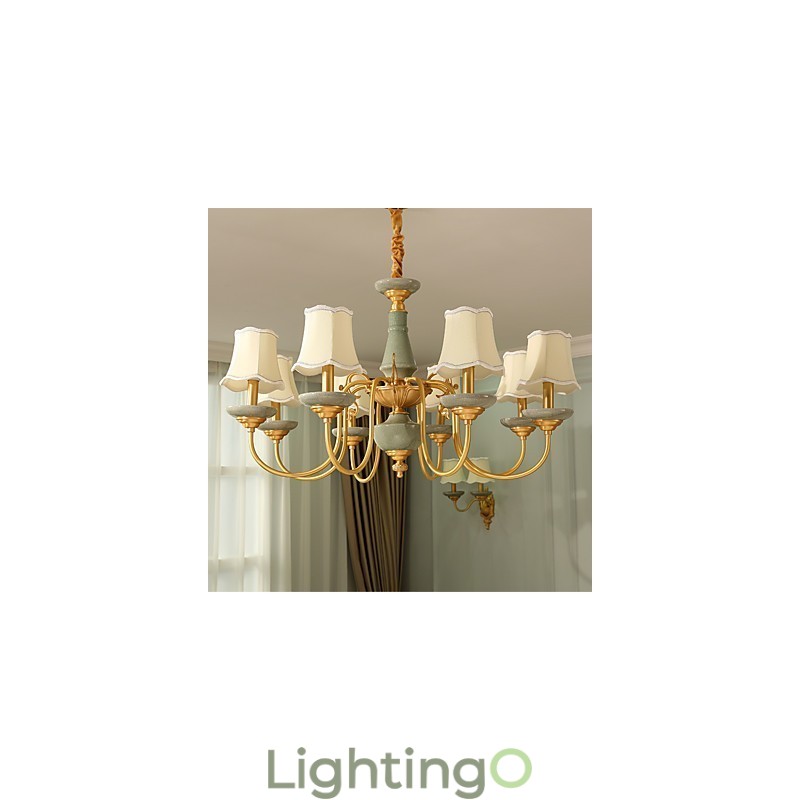 ثريا نحاسية بالكامل، ثريا زخرفية من اليشم KP8