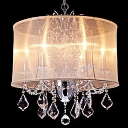 الثريا المعدنية ذات التصميم الحديث المعاصر التقليدي الكلاسيكي الريفي من الكروم للمصممين ذوي الطراز الصغير من الكريستال