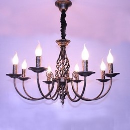 ثريا معدنية بتصميم شموع بتصميم ريترو