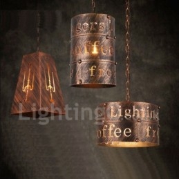 مصباح معلق بتصميم كلاسيكي عتيق بمصباح واحد على شكل مقهى