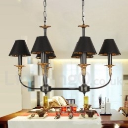 ثريا شموع عصرية ذات 6 مصابيح بتصميم ريترو