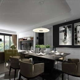 مصباح معلق حديث معاصر بضوء واحد مع غطاء زجاجي