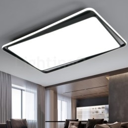 مصباح سقف مستطيل الشكل باللونين الأسود والأبيض بتصميم عصري