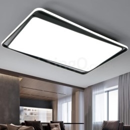 مصباح سقف مستطيل الشكل باللونين الأسود والأبيض بتصميم عصري