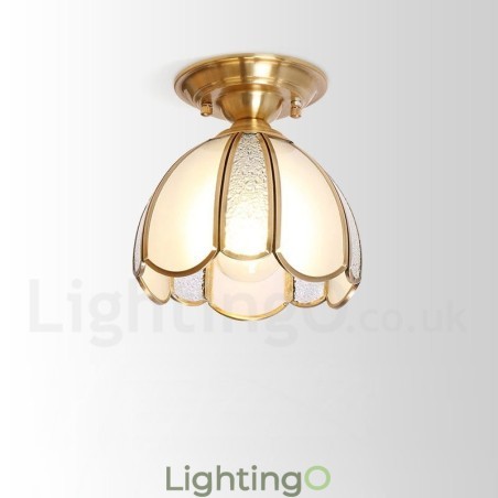مصباح سقفي من النحاس الخالص بتصميم ريفي على الطراز الاسكندنافي مع غطاء زجاجي مصباح سقفي من النحاس الخالص بتصميم ريفي على الطراز الاسكندنافي مع غطاء زجاجي