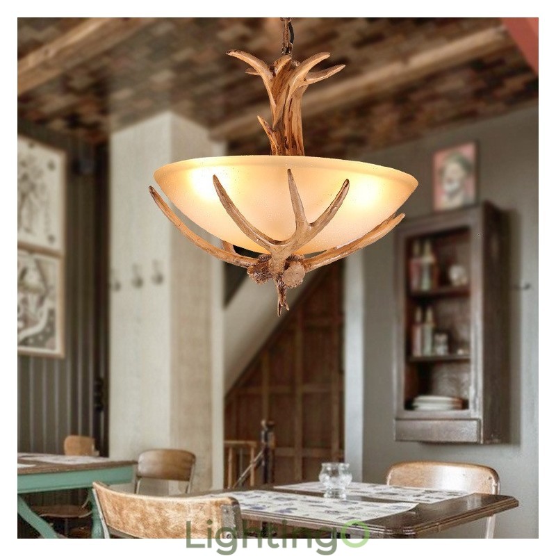 مصباح معلق عتيق بتصميم فني ريفي من نوع One Light مع غطاء زجاجي