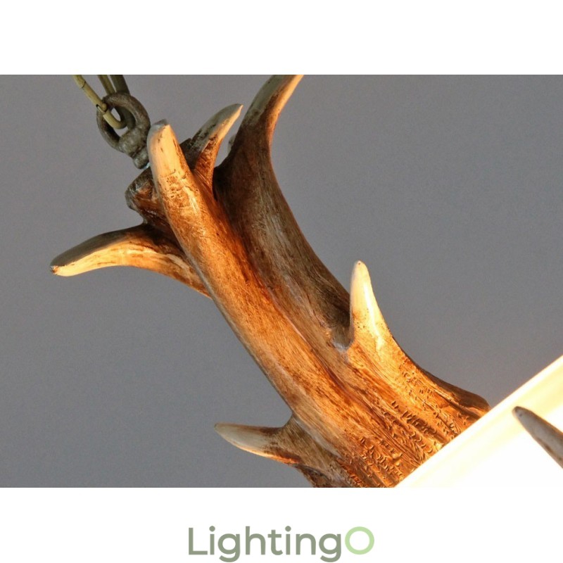 مصباح معلق عتيق بتصميم فني ريفي من نوع One Light مع غطاء زجاجي