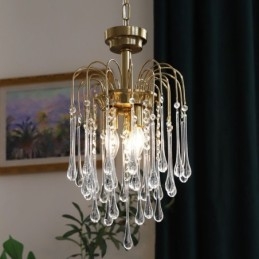 ثريا زجاجية على شكل قطرة ماء