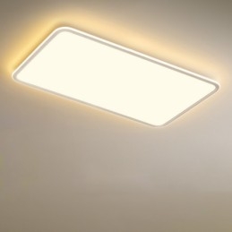 مصباح سقف مستطيل حديث كبير الحجم قابل للتعتيم، تركيب داخلي