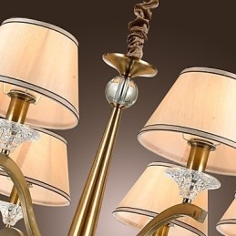 ثريا معدنية نحاسية بتصميم ريفي كلاسيكي معاصر حديث على طراز النزل الريفي العتيق