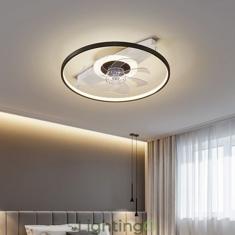 مروحة سقف حديثة مع أضواء وجهاز تحكم عن بعد ومصباح Ventilador