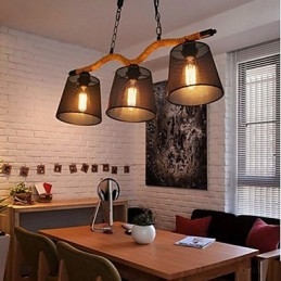 ثريا حبلية بتصميم ريفي ثلاثي الرؤوس بتصميم إبداعي عتيق