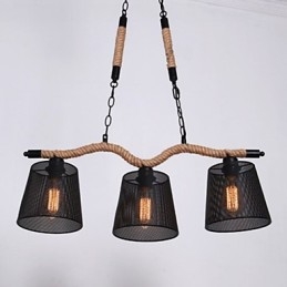 ثريا حبلية بتصميم ريفي ثلاثي الرؤوس بتصميم إبداعي عتيق