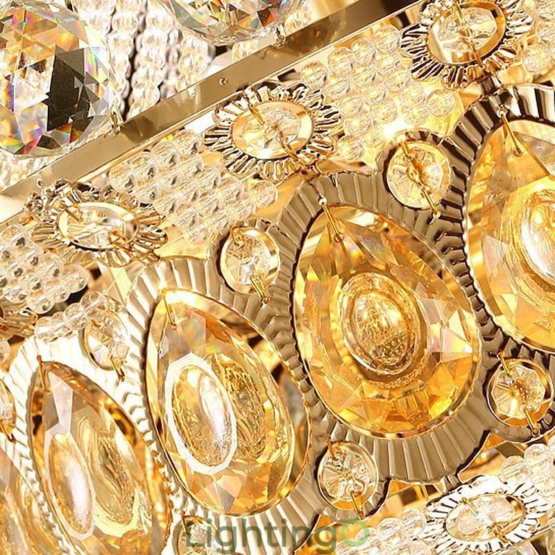ثريا إمبراطورية ذهبية حديثة بسيطة من الكريستال