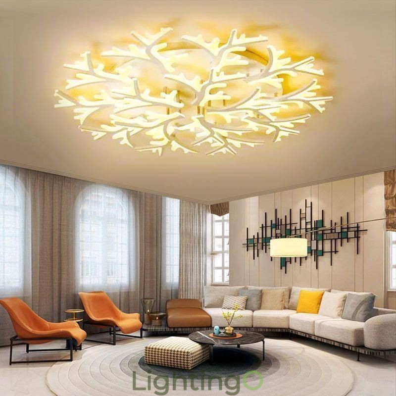 مصباح سقف بتصميم قرن الغزال الحديث البسيط