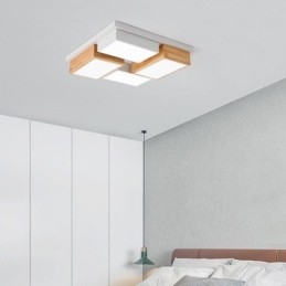 مصباح سقف حديث بتصميم هندسي خشبي