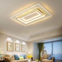 مصباح سقف مستطيل الشكل مصنوع من الأكريليك فائق النحافة، بتصميم بسيط وبسيط