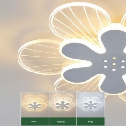 مصباح سقف حديث مزخرف على شكل زهرة جميلة مثبت على الحائط