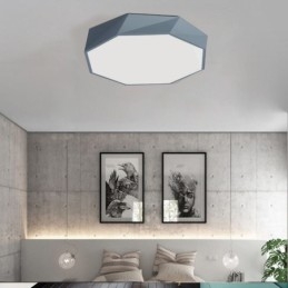 مصباح سقف حديث بتصميم ثماني الأضلاع خاص، رفيع للغاية، مزود بإضاءة