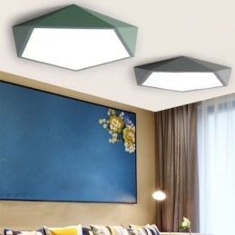 مصباح سقف حديث بتصميم ماسي مدمج مع قاعدة إضاءة منزلية رفيعة للغاية