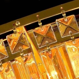 مصباح سقف كريستالي مدمج بإضاءة أوروبية دائرية