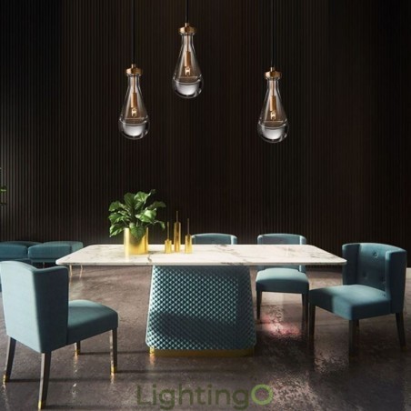 مصباح معلق على شكل قطرة ماء بتصميم حديث وبسيط من النحاس مصباح معلق على شكل قطرة ماء بتصميم حديث وبسيط من النحاس