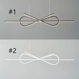 مصباح معلق بسيط من الألومنيوم بتصميم عقدة فيونكة على شكل سقف